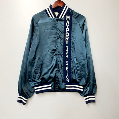 【中古品】【メンズ】  WEST ARK STADIUM JACKET スタジアムジャケット USA製 スタジャン アウター 146-240723-ay-06-izu サイズ：L カラー：ネイビー系 万代Net店