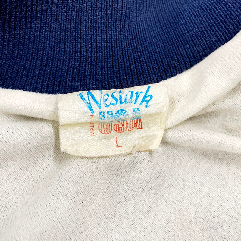 【中古品】【メンズ】  WEST ARK STADIUM JACKET スタジアムジャケット USA製 スタジャン アウター 146-240723-ay-06-izu サイズ：L カラー：ネイビー系 万代Net店