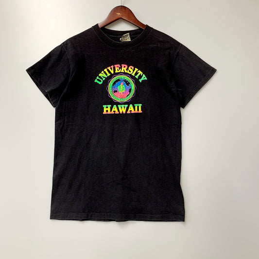 【中古品】【メンズ】  UNIVERSITYHAWAII ハワイ大学 90’S COLLEGE TEE カレッジロゴT Tシャツ 半袖 146-240604-mm-25-izu サイズ：XL カラー：ブラック 黒 万代Net店