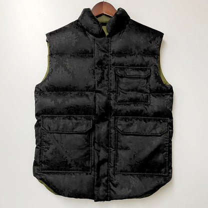 【中古品】【メンズ】  FAR EAST DOWN VEST ファーイースト リバーシブル ダウンベスト アウター 146-240626-ay-14-izu サイズ：下記参照 カラー：ブラック×カーキ 万代Net店