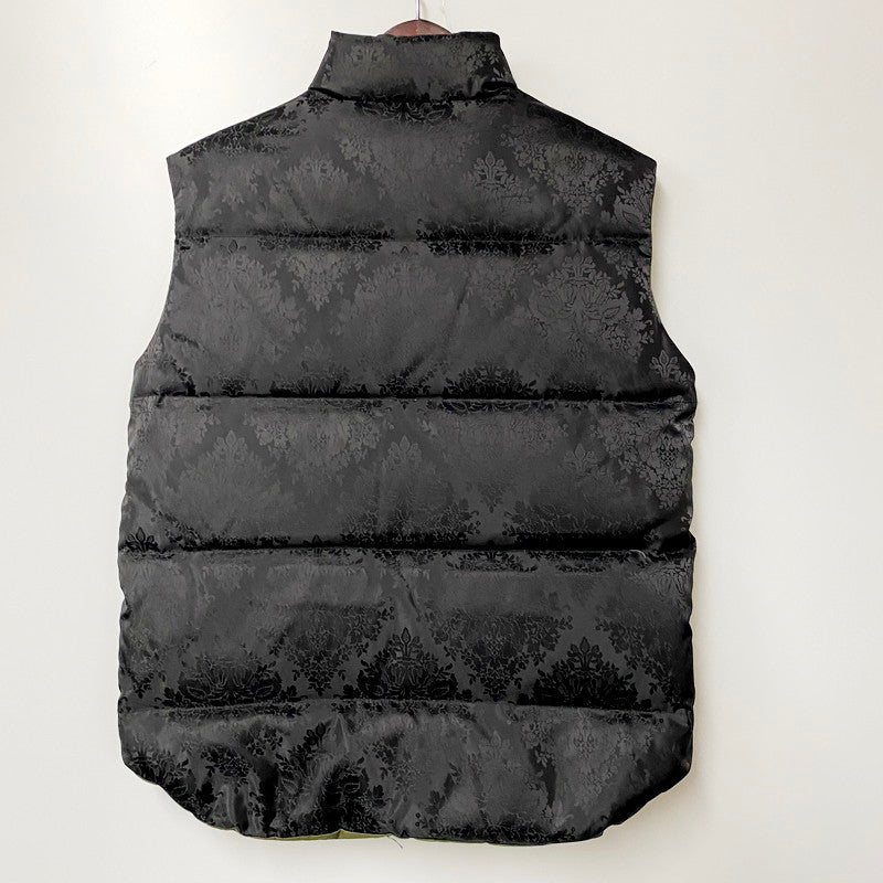 【中古品】【メンズ】  FAR EAST DOWN VEST ファーイースト リバーシブル ダウンベスト アウター 146-240626-ay-14-izu サイズ：下記参照 カラー：ブラック×カーキ 万代Net店