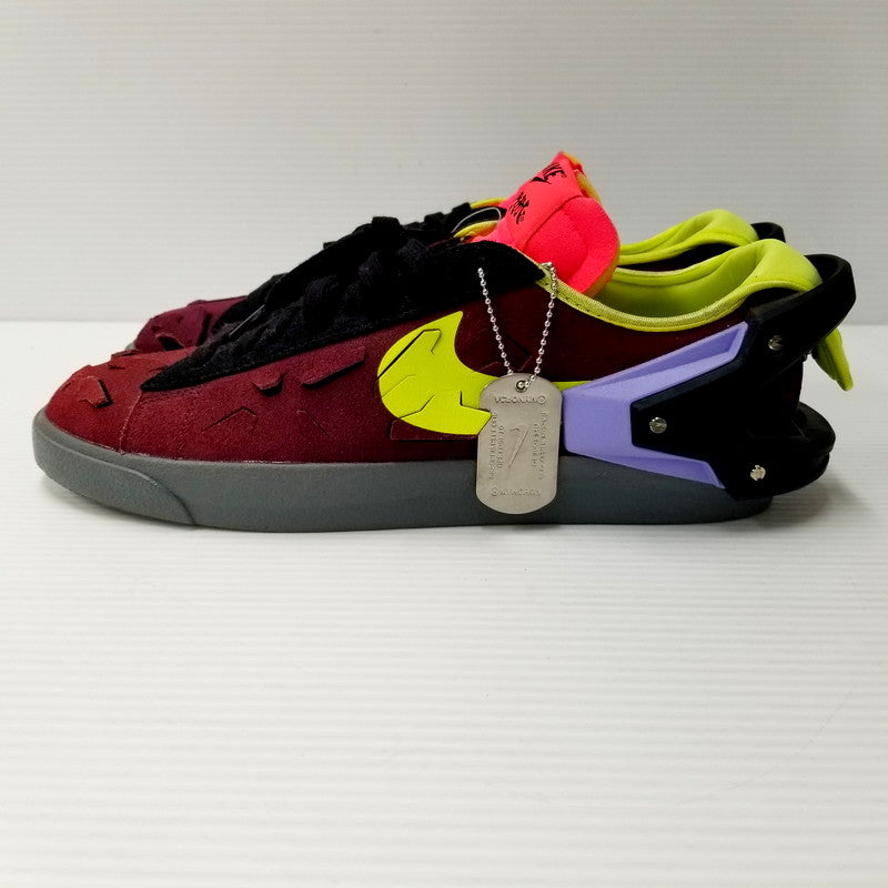 【中古美品】【メンズ】 NIKE ナイキ BLAZER LOW/ACRNM DN2067-600 ブレイザー ロー "アクロニウム" スニーカー シューズ 靴 160-240429-ay-04-izu サイズ：27.5cm カラー：NIGHT MAROON/LEMON VENOM-BLACK 万代Net店