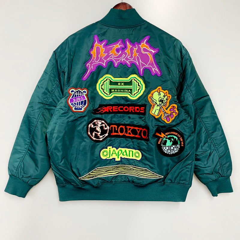 【中古美品】【メンズ】  DEUS EX MACHINA/DMW206731 GENREWARS BOMBER JACKET  デウス エクスマキナ ボンバージャケット ブルゾン アウター 141-240519-mk-15-izu サイズ：M カラー：グリーン 万代Net店