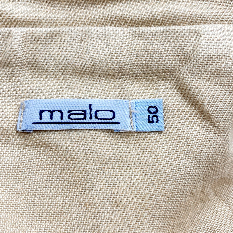 【現状渡し品】【メンズ】 Malo マーロ COTTON PIA COAT ロングコート コットン イタリア製 ジャケット アウター 146-240626-ay-13-izu サイズ：50 カラー：ベージュ 万代Net店