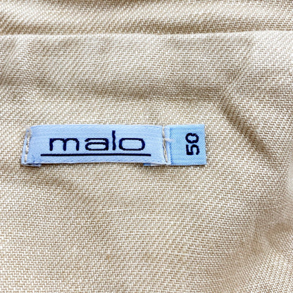 【現状渡し品】【メンズ】 Malo マーロ COTTON PIA COAT ロングコート コットン イタリア製 ジャケット アウター 146-240626-ay-13-izu サイズ：50 カラー：ベージュ 万代Net店