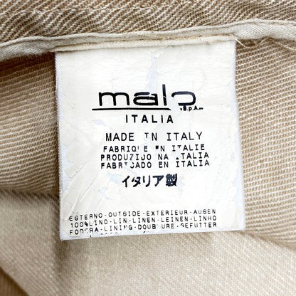 【現状渡し品】【メンズ】 Malo マーロ COTTON PIA COAT ロングコート コットン イタリア製 ジャケット アウター 146-240626-ay-13-izu サイズ：50 カラー：ベージュ 万代Net店