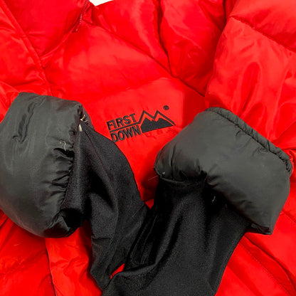 【中古品】【メンズ】 FIRST DOWN ファーストダウン 6FT-900 ビッグサイズ ダウンジャケット アウター 長袖 144-250419-ma-10-izu サイズ：S カラー：RED 万代Net店