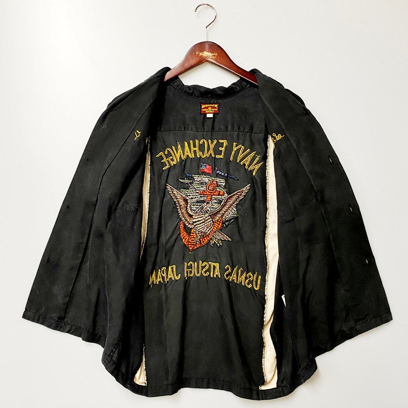 【中古品】【メンズ】 Buzz Rickson's バズリクソンズ SS BOWLING SHIRT BR35702 ボーリングシャツ 半袖シャツ トップス 145-240421-mk-33-izu サイズ：15-15 1/2 カラー：ブラック 万代Net店