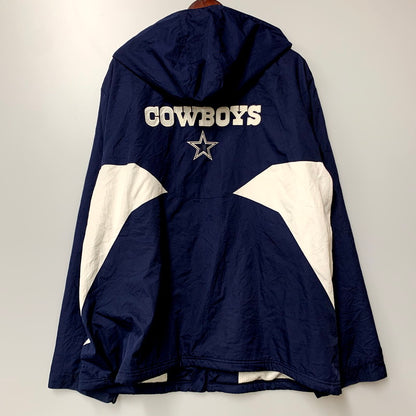 【中古品】【メンズ】 Reebok リーボック NFL COWBOYS カウボーイズ ジャケット アウター 古着 146-240421-mk-11-izu サイズ：XL カラー：ネイビー 万代Net店