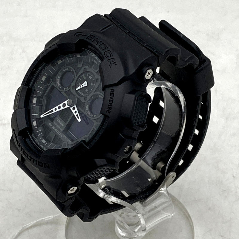 【中古美品】【メンズ】 G-SHOCK ジーショック GA-100-1A1 カシオ デジタル アナログ 腕時計 199-240427-mk-22-izu サイズ：55×51.2×16.9 mm カラー：ブラック 万代Net店