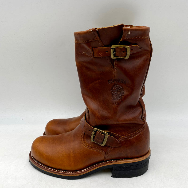 【中古品】【メンズ】 Chippewa チペワ USA製 エンジニアブーツ シューズ 靴 164-240415-mk-11-izu サイズ：6E カラー：ブラウン 万代Net店