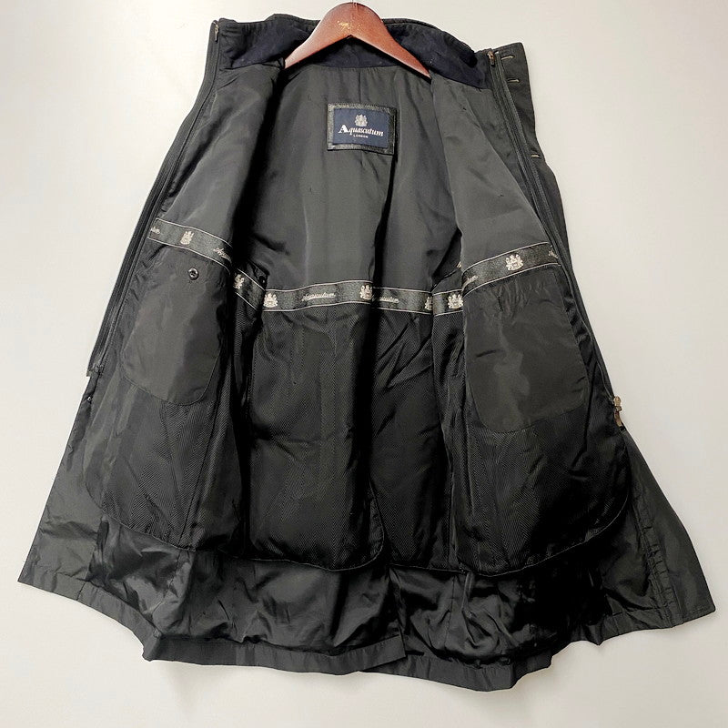 【中古品】【メンズ】 Aquascutum アクアスキュータム A9853210-99 ライナー付き ジャケット アウター 147-240601-mm-7-izu サイズ：34 カラー：BLACK 黒 万代Net店