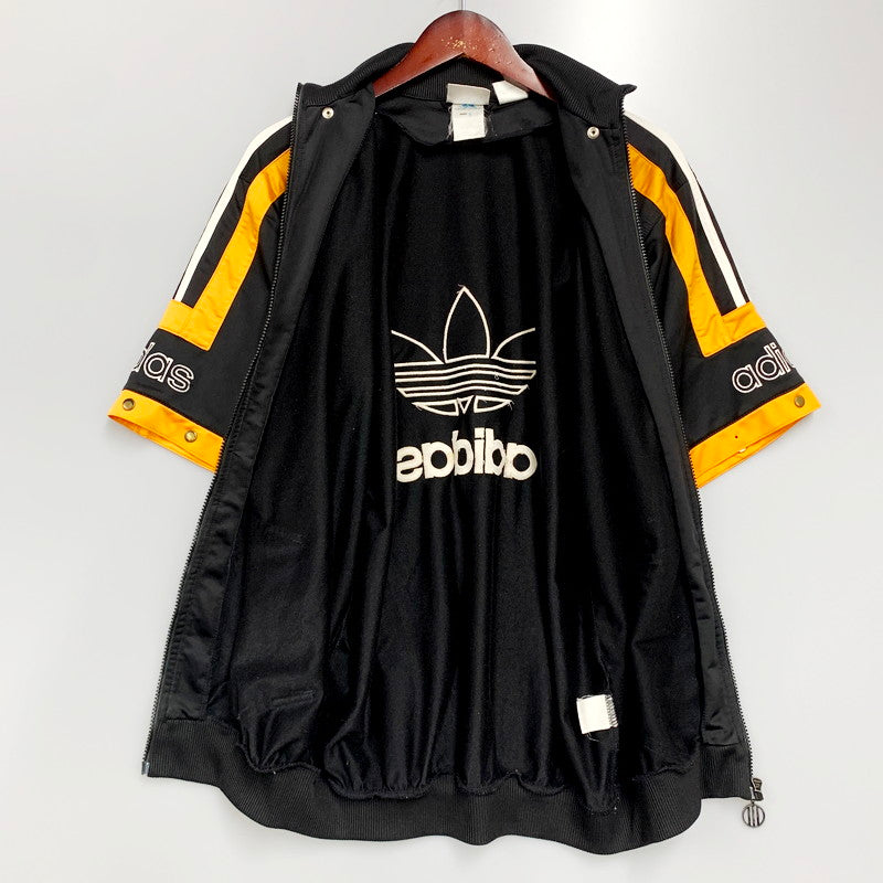 【中古品】【メンズ】 adidas アディダス 90's S/S TRACK JACKET 90年代 ショートスリーブトラックジャケット ジャージ  146-240526-hi-33-izu カラー：ブラック 万代Net店