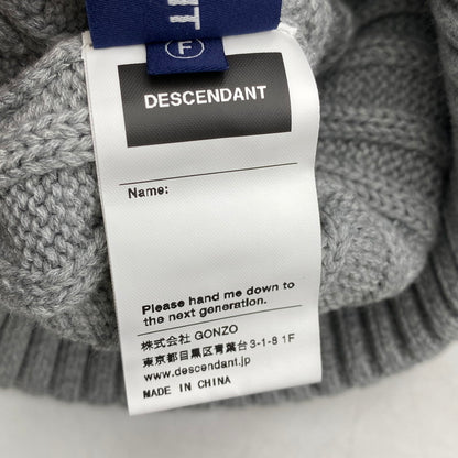 【中古美品】【メンズ】 DESCENDANT ディセンダント COTTON BEANIE 192MADS-HT04 コットンビーニー ニット帽  185-240504-hi-03-izu カラー：グレー 万代Net店