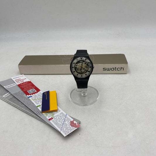 【中古品】【メンズ】 Swatch スウォッチ スケルトン 腕時計 198-240417-mk-26-izu カラー：ブラック 万代Net店