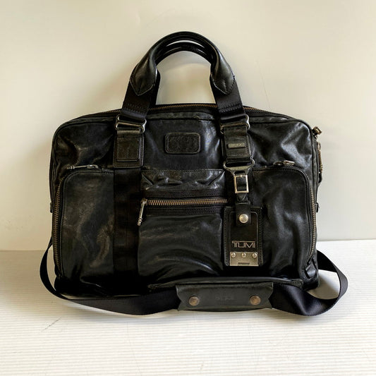 【中古品】【メンズ】 TUMI トゥミ 92611DH2 2WAYレザーブリーフケース ビジネスバッグ 鞄 188-240430-mk-02-izu カラー：ブラック 万代Net店