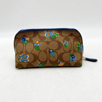 【中古品】【レディース】 COACH コーチ シグネチャー フラワーポーチ F58696 小物入れ メイクポーチ 180-240630-hi-28-izu カラー：ベージュ 万代Net店