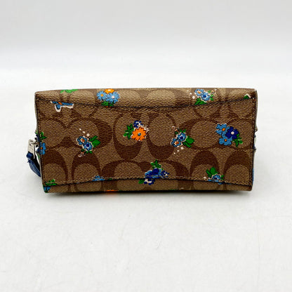 【中古品】【レディース】 COACH コーチ シグネチャー フラワーポーチ F58696 小物入れ メイクポーチ 180-240630-hi-28-izu カラー：ベージュ 万代Net店