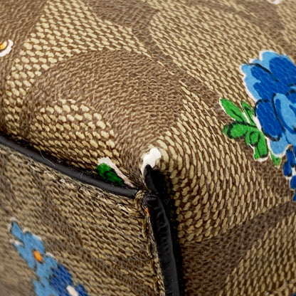 【中古品】【レディース】 COACH コーチ シグネチャー フラワーポーチ F58696 小物入れ メイクポーチ 180-240630-hi-28-izu カラー：ベージュ 万代Net店
