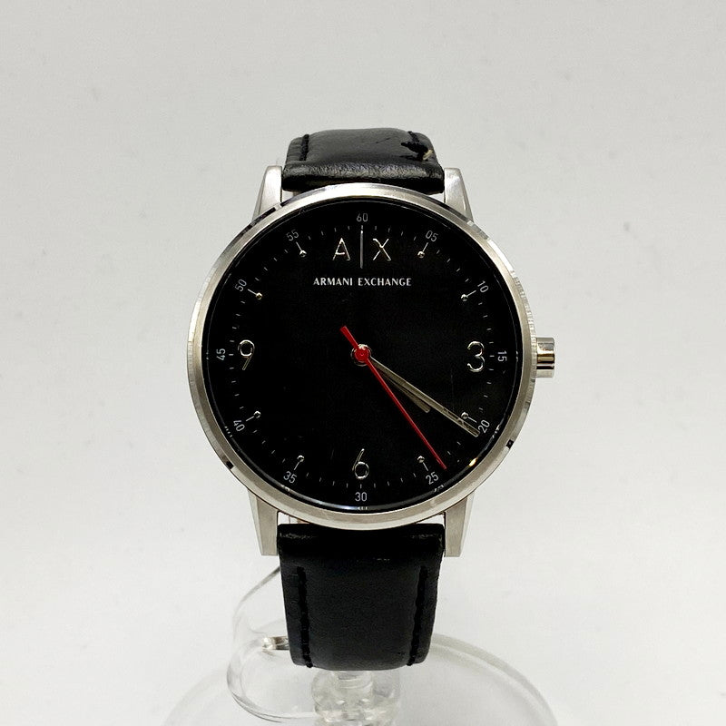 【中古品】【メンズ/レディース】 ARMANI EXCHANGE アルマーニエクスチェンジ リストウォッチ 時計 腕時計 198-240709-ay-28-izu カラー：ブラック×シルバー 万代Net店