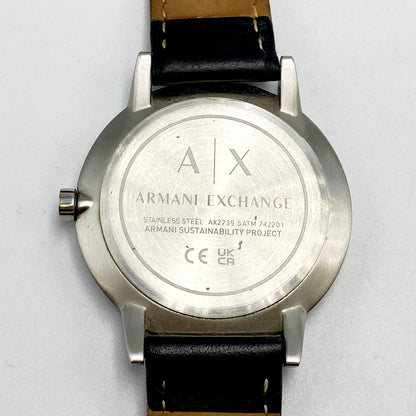 【中古品】【メンズ/レディース】 ARMANI EXCHANGE アルマーニエクスチェンジ リストウォッチ 時計 腕時計 198-240709-ay-28-izu カラー：ブラック×シルバー 万代Net店