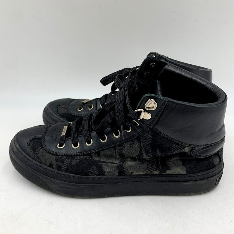 【中古品】【メンズ】 JIMMY CHOO ジミーチュウ 迷彩 スニーカー シューズ 靴 162-240420-mk-20-izu サイズ：40 1/2 カラー：ブラック 万代Net店