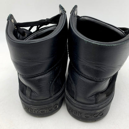 【中古品】【メンズ】 JIMMY CHOO ジミーチュウ 迷彩 スニーカー シューズ 靴 162-240420-mk-20-izu サイズ：40 1/2 カラー：ブラック 万代Net店