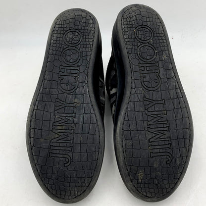 【中古品】【メンズ】 JIMMY CHOO ジミーチュウ 迷彩 スニーカー シューズ 靴 162-240420-mk-20-izu サイズ：40 1/2 カラー：ブラック 万代Net店