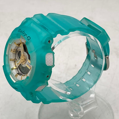 【中古美品】【レディース】 Baby-G ベイビージー SEA GLASS COLORS BA-110SC-2AJF カシオ シーグラス カラーズ アナデジ時計 198-240429-mk-46-izu カラー：ブルースケルトン 万代Net店