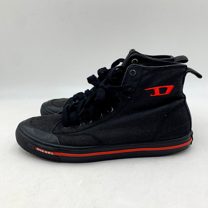 【中古品】【メンズ】 DIESEL ディーゼル S-ATHOS MID Y02879 ハイカットスニーカー シューズ 靴 163-240427-mk-26-izu サイズ：26.5cm カラー：ブラック 万代Net店