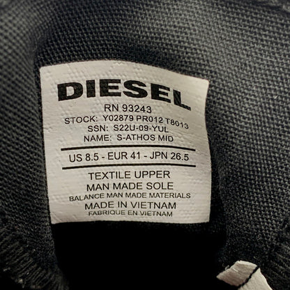 【中古品】【メンズ】 DIESEL ディーゼル S-ATHOS MID Y02879 ハイカットスニーカー シューズ 靴 163-240427-mk-26-izu サイズ：26.5cm カラー：ブラック 万代Net店