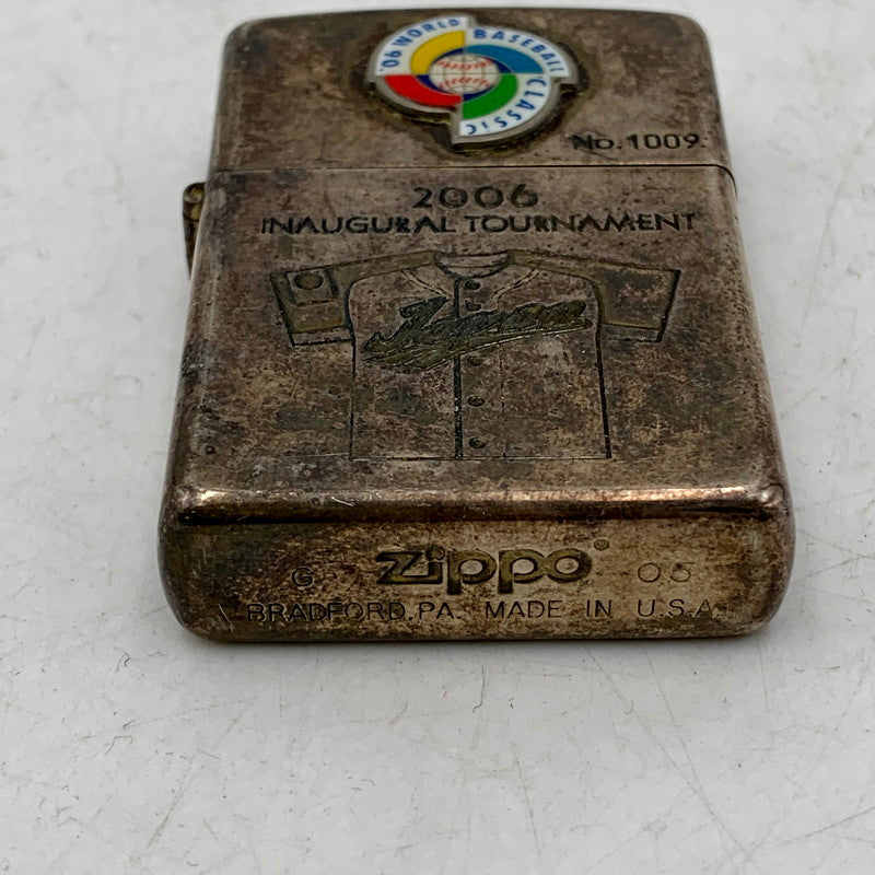 【中古品】【メンズ/レディース】 ZIPPO ジッポ 2006 WORLD BASEBALL CLASSIC ワールド・ベースボール・クラシック 記念 オイルライター 喫煙具  206-240506-hi-06-izu カラー：シルバー 万代Net店