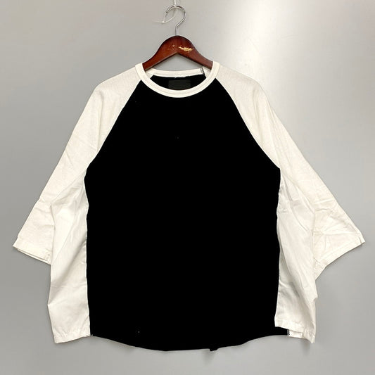 【中古品】【メンズ】  WEYEP R-W-140 ウィエップ ラグランTシャツ カットソー トップス 140-240426-mk-44-izu サイズ：F カラー：ブラック×ホワイト 万代Net店