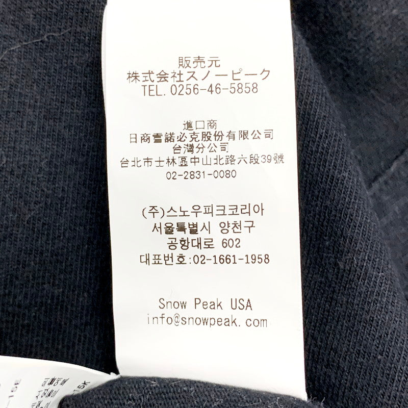 【中古品】【メンズ】 snowpeak スノーピーク HEAVY COTTON L/S T-SHIRT SW-21AU401 ヘビーコットン ロングスリーブ Tシャツ 長袖 トップス 144-240607-ay-29-izu サイズ：S カラー：ブラック 万代Net店