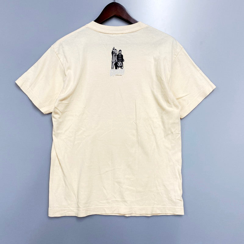 【中古品】【メンズ】  EROSTIKA SS TEE エロスティカ 半袖Tシャツ プリント トップス 147-240710-ay-03-izu サイズ：S カラー：ベージュ系 万代Net店