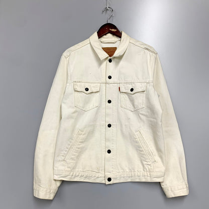 【中古品】【メンズ】 Levi's リーバイス 328310000 デニムジャケット アウター 147-240503-mk-32-izu サイズ：M カラー：ホワイト 万代Net店