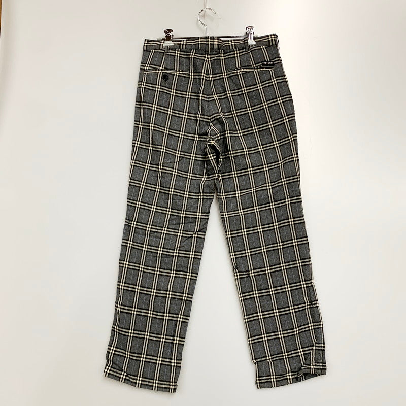 【中古品】【メンズ】  BURBERRY CLASSICS バーバリー クラシック ウールチェックパンツ ズボンボトムス 152-240611-ay-15-izu サイズ：79 カラー：グレー 万代Net店