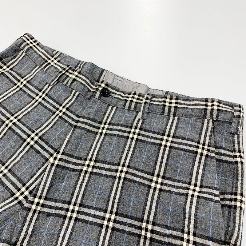 【中古品】【メンズ】  BURBERRY CLASSICS バーバリー クラシック ウールチェックパンツ ズボンボトムス 152-240611-ay-15-izu サイズ：79 カラー：グレー 万代Net店