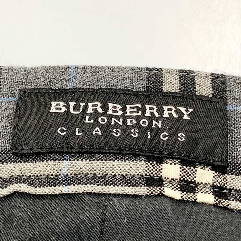 【中古品】【メンズ】  BURBERRY CLASSICS バーバリー クラシック ウールチェックパンツ ズボンボトムス 152-240611-ay-15-izu サイズ：79 カラー：グレー 万代Net店