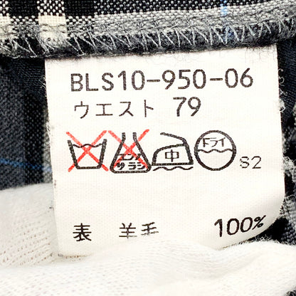 【中古品】【メンズ】  BURBERRY CLASSICS バーバリー クラシック ウールチェックパンツ ズボンボトムス 152-240611-ay-15-izu サイズ：79 カラー：グレー 万代Net店