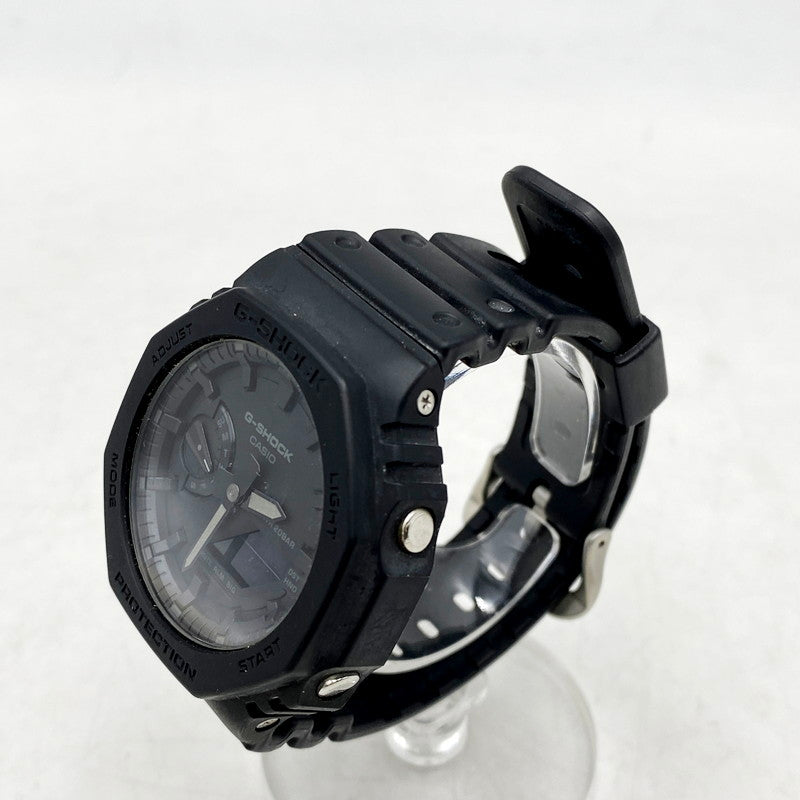 【中古品】【メンズ/レディース】 G-SHOCK ジーショック 2100SERIES ANALOG DIGITAL GA-2100 アナログ デジタル 腕時計 196-240527-ay-11-izu サイズ：48.5×45.4×11.8mm カラー：ブラック 万代Net店