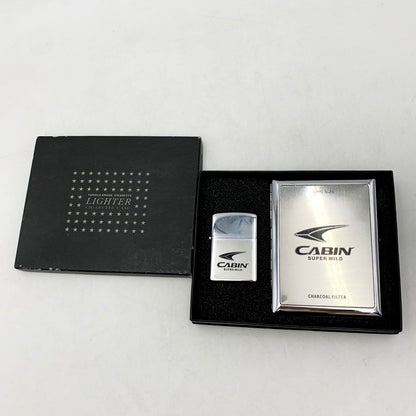 【中古品】【メンズ/レディース】 ZIPPO ジッポ CABIN SUPER MILD キャビン スーパーマイルド セット ライター 喫煙具 206-240604-ay-36-izu カラー：シルバー 万代Net店