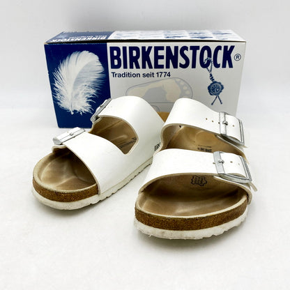 【中古品】【メンズ】 BIRKENSTOCK ビルケンシュトック ARIZONA 0051731 アリゾナ コンフォートサンダル スライドサンダル ストラップサンダル 164-240514-mk-23-izu サイズ：38 カラー：ホワイト 万代Net店