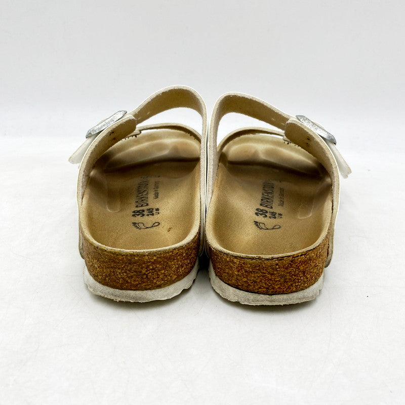 【中古品】【メンズ】 BIRKENSTOCK ビルケンシュトック ARIZONA 0051731 アリゾナ コンフォートサンダル スライドサンダル ストラップサンダル 164-240514-mk-23-izu サイズ：38 カラー：ホワイト 万代Net店