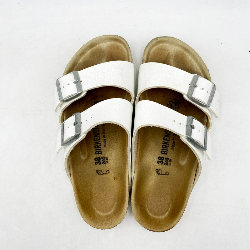 【中古品】【メンズ】 BIRKENSTOCK ビルケンシュトック ARIZONA 0051731 アリゾナ コンフォートサンダル スライドサンダル ストラップサンダル 164-240514-mk-23-izu サイズ：38 カラー：ホワイト 万代Net店