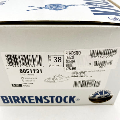 【中古品】【メンズ】 BIRKENSTOCK ビルケンシュトック ARIZONA 0051731 アリゾナ コンフォートサンダル スライドサンダル ストラップサンダル 164-240514-mk-23-izu サイズ：38 カラー：ホワイト 万代Net店