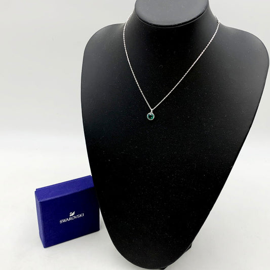 【中古美品】【レディース】 SWAROVSKI スワロフスキー BIRTHSTONE PENDANT ネックレス ペンダント アクセサリー 182-240514-mk-32-izu カラー：グリーン 万代Net店