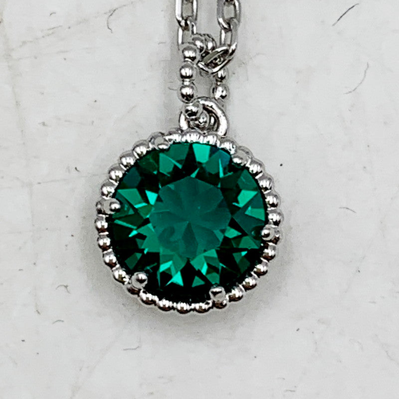 【中古美品】【レディース】 SWAROVSKI スワロフスキー BIRTHSTONE PENDANT ネックレス ペンダント アクセサリー 182-240514-mk-32-izu カラー：グリーン 万代Net店