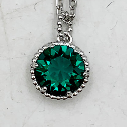 【中古美品】【レディース】 SWAROVSKI スワロフスキー BIRTHSTONE PENDANT ネックレス ペンダント アクセサリー 182-240514-mk-32-izu カラー：グリーン 万代Net店