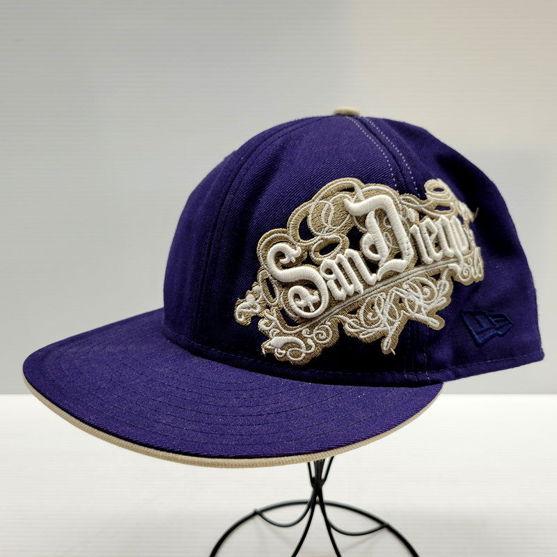 【中古品】【メンズ/レディース】 NEW ERA ニューエラ SAN DIEGO サンディエゴ ロゴ キャップ 刺繍 帽子 服飾雑貨 185-240709-ay-13-izu サイズ：7 1/2(59.6cm) カラー：ネイビー 万代Net店